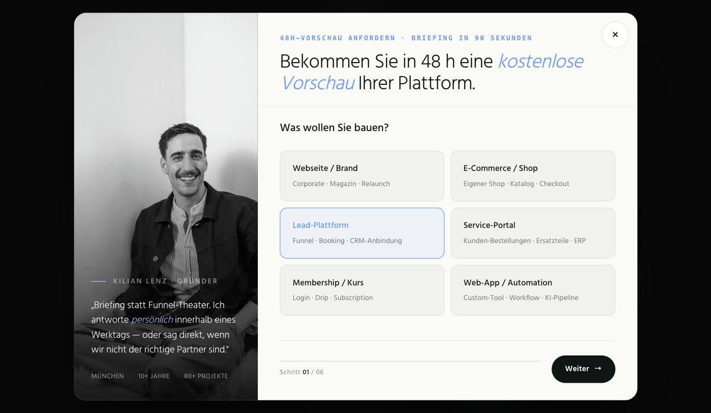KL Design — Onboarding-Funnel, Lead-Engine